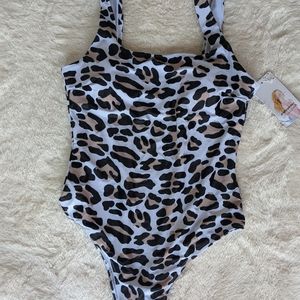 PRETTYGARDEN Women One Piece Swimsuit Leopard - S